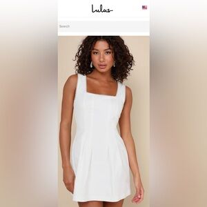 Lulu’s Pearl square neck mini dress